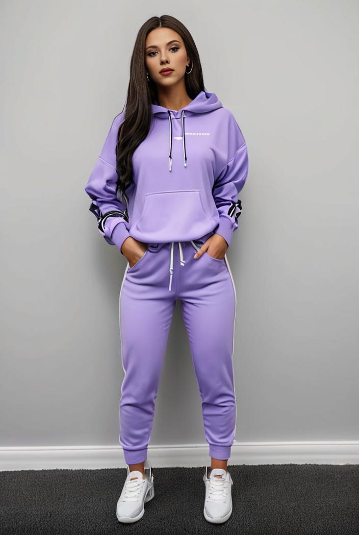 casual drawstring pants and hoodie combo set for women 101720