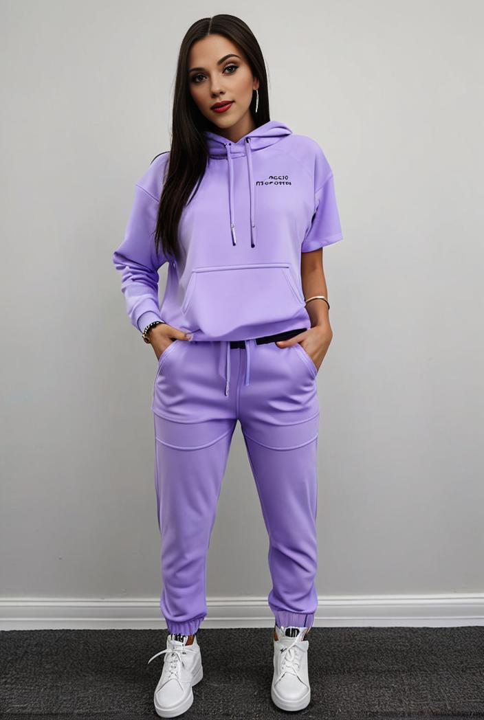casual drawstring pants and hoodie combo set for women 101724