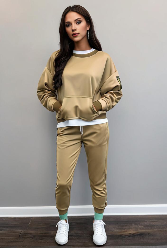 casual drawstring pants and hoodie combo set for women 101725