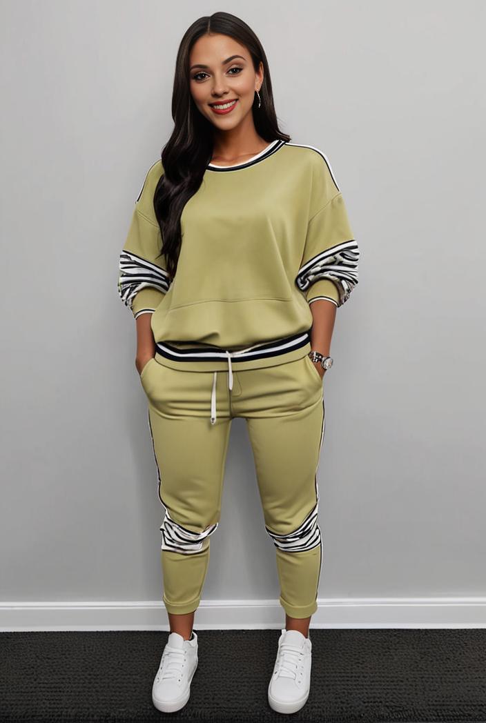 casual drawstring pants and hoodie combo set for women 101729