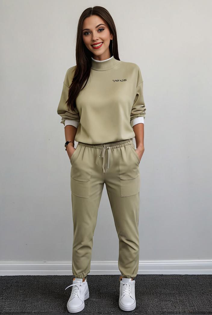 casual drawstring pants and hoodie combo set for women 101731