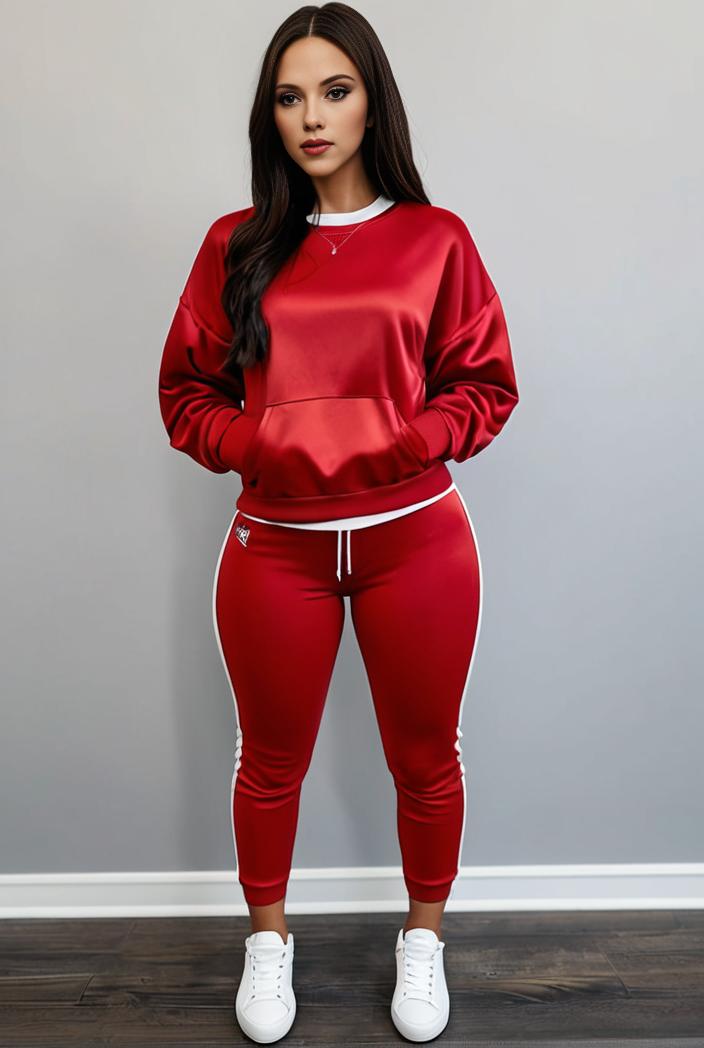 casual drawstring pants and hoodie combo set for women 101733