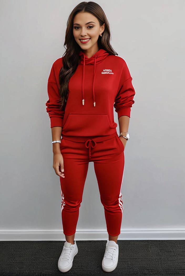 casual drawstring pants and hoodie combo set for women 101737