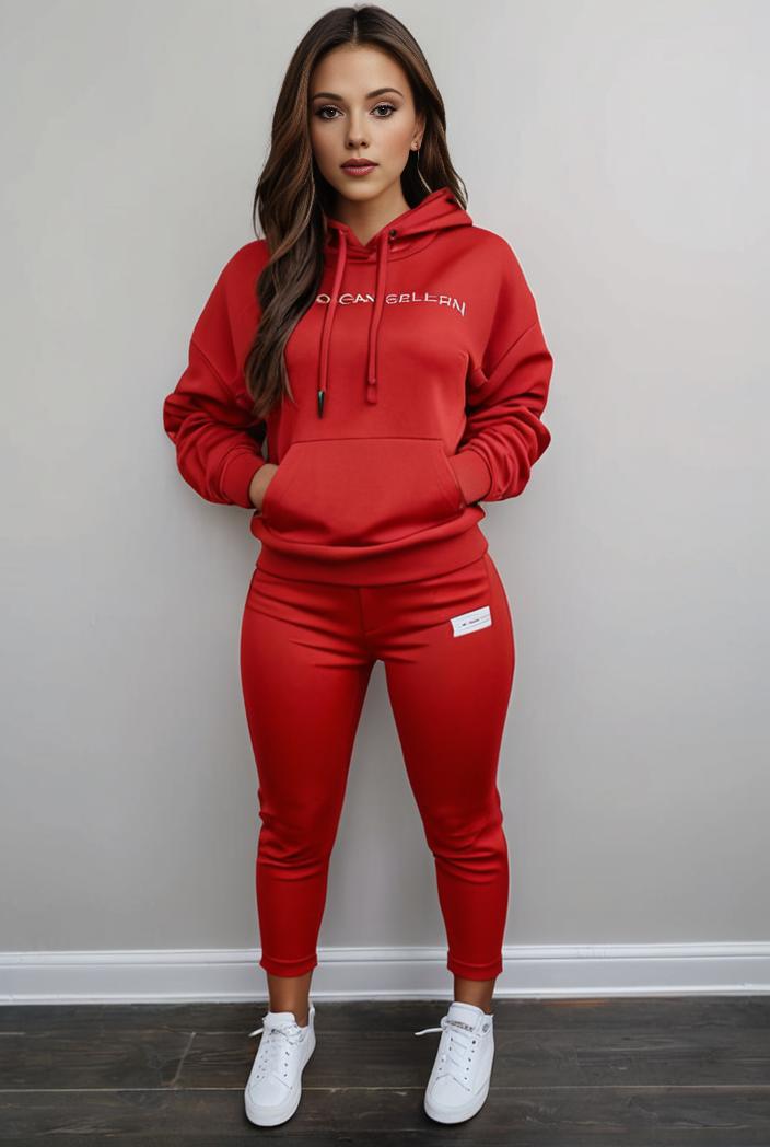 casual drawstring pants and hoodie combo set for women 101738