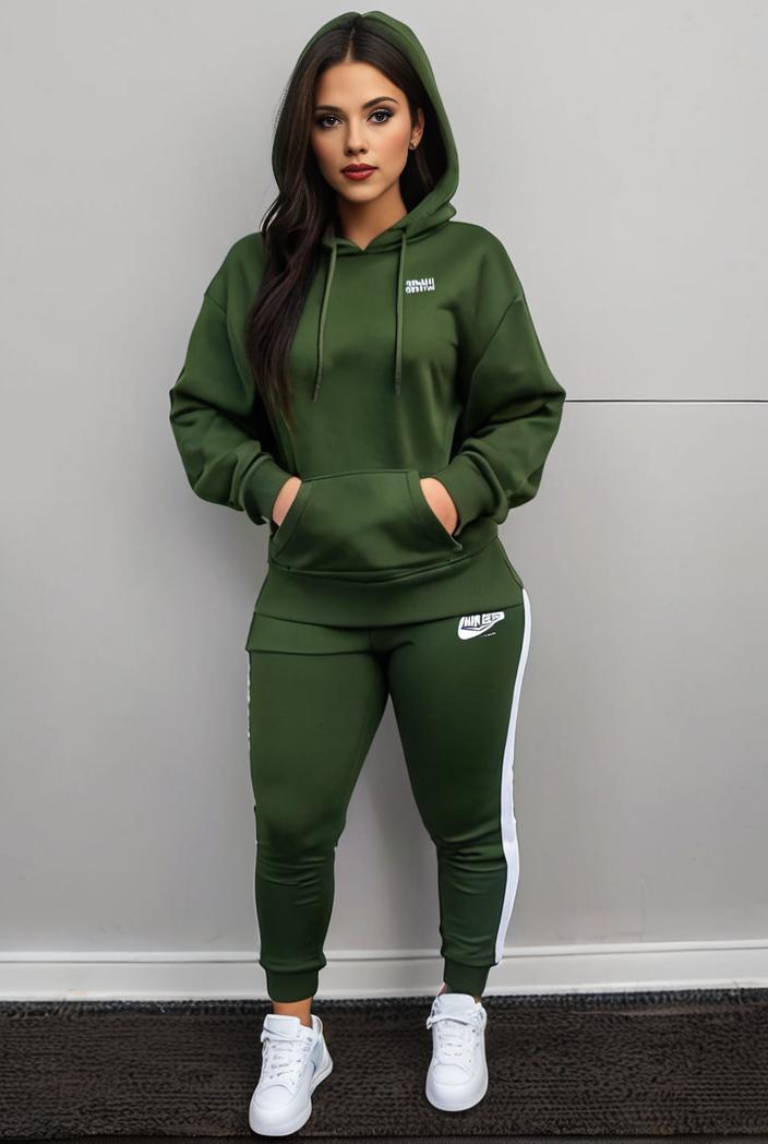 casual drawstring pants and hoodie combo set for women 101743
