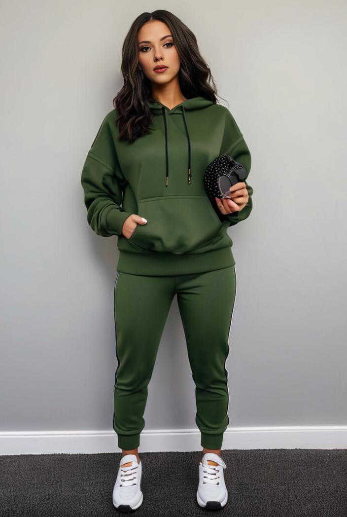 casual drawstring pants and hoodie combo set for women 101744