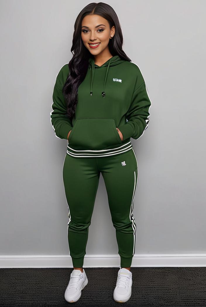 casual drawstring pants and hoodie combo set for women 101745