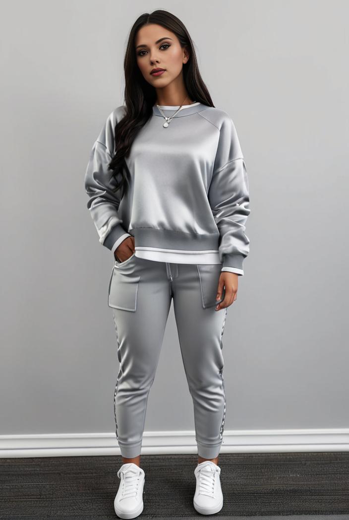 casual drawstring pants and hoodie combo set for women 101749