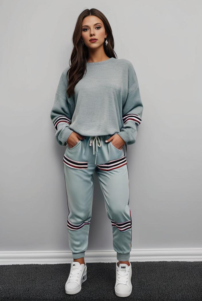 casual drawstring pants and hoodie combo set for women 101752