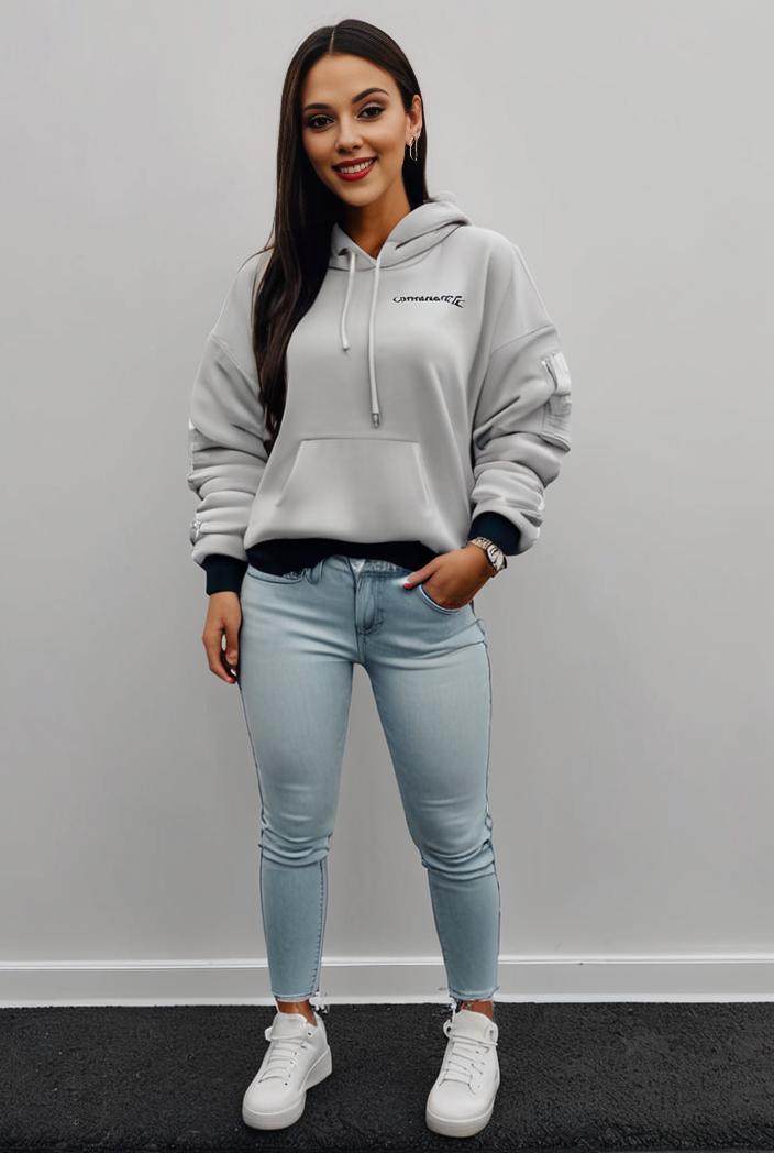 casual drawstring pants and hoodie combo set for women 101753