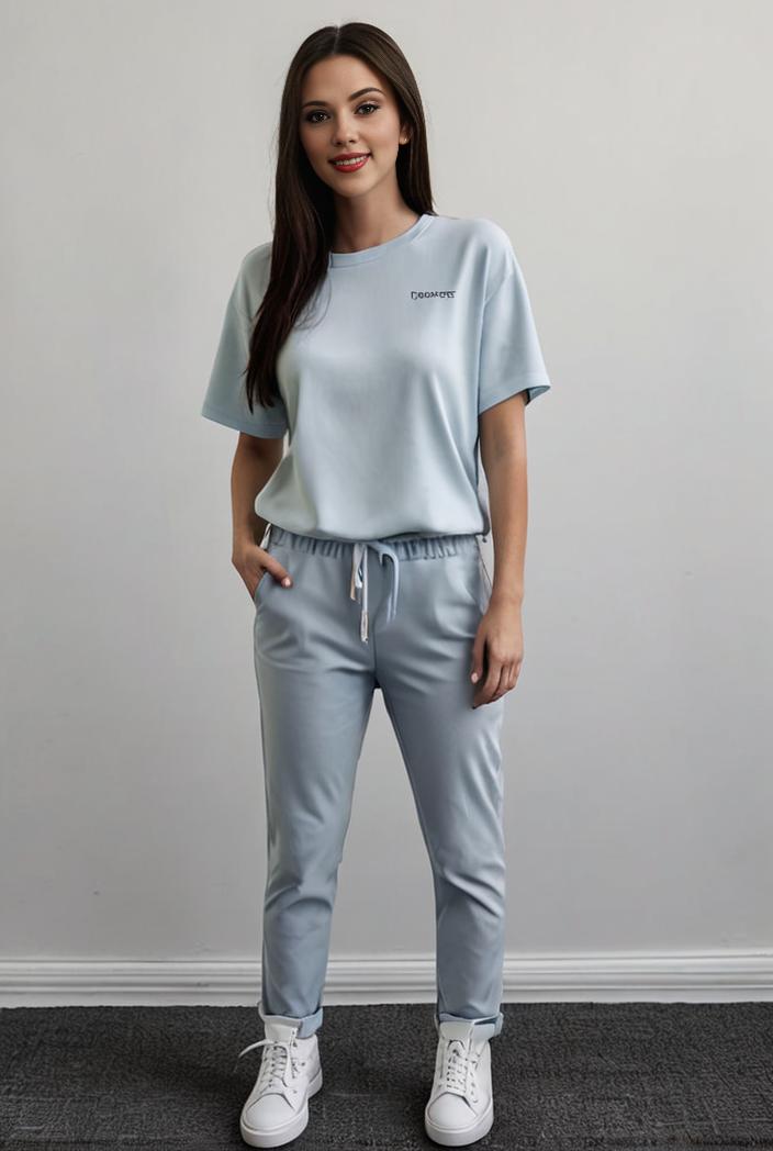 casual drawstring pants and hoodie combo set for women 101756