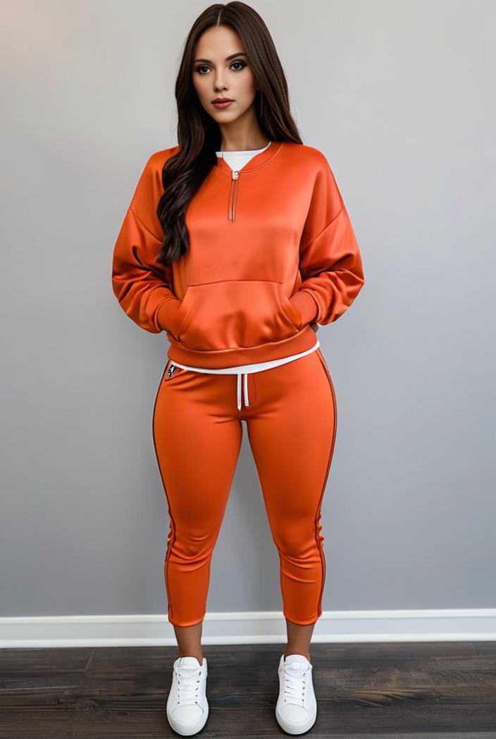 casual drawstring pants and hoodie combo set for women 101757