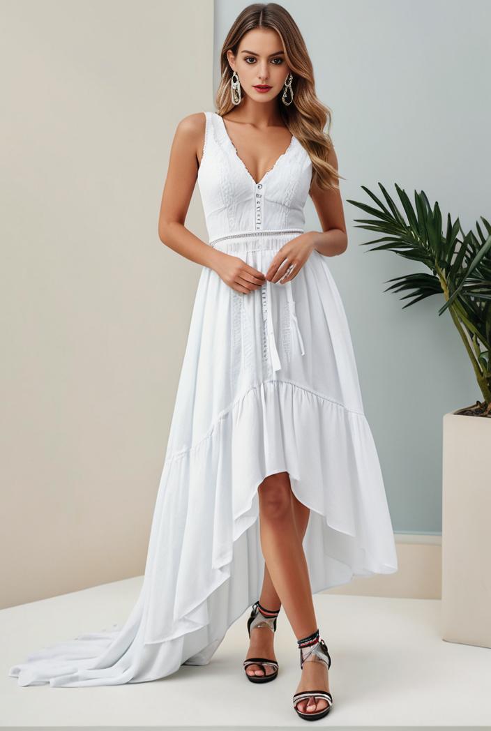 plus size sequin high low deep v neck tulle evening dresses 107295