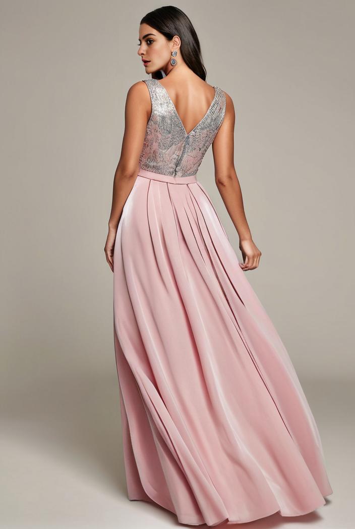 plus size sequin high low deep v neck tulle evening dresses 107307