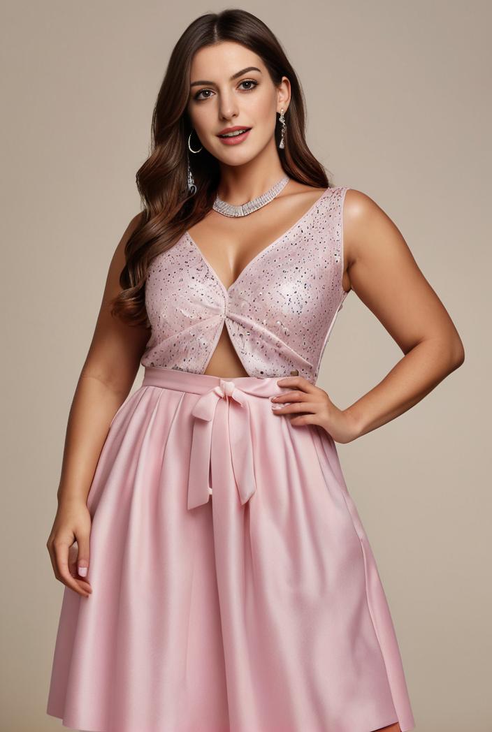 plus size sequin high low deep v neck tulle evening dresses 107322