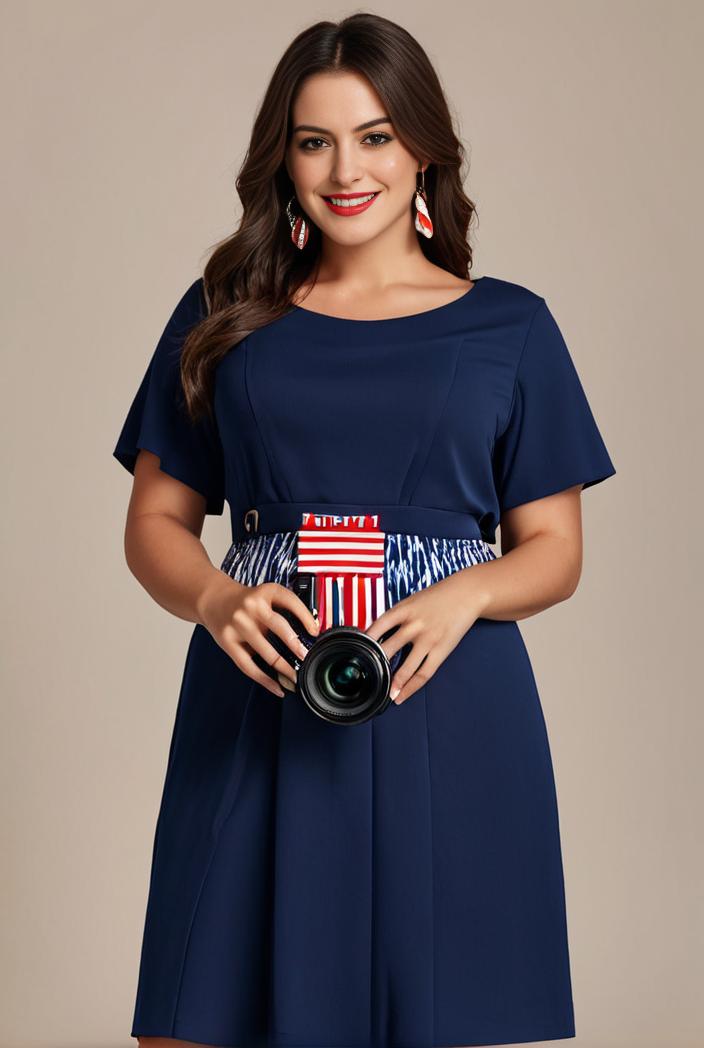 plus size simple chiffon pleated a line round neckline bridesmaid dress 107702