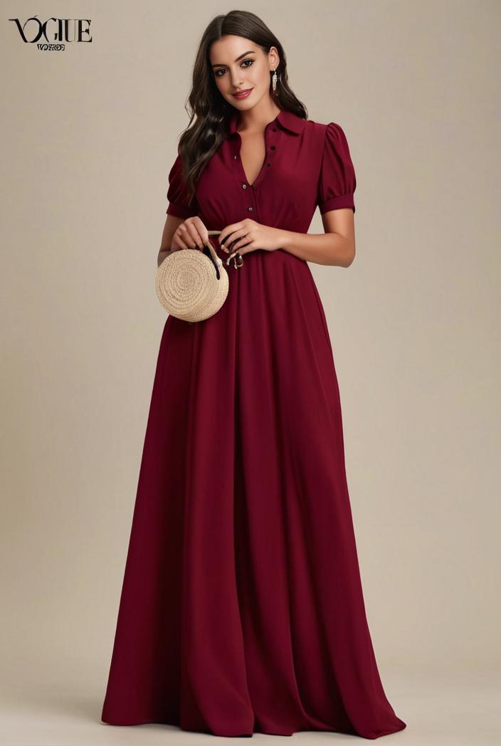 plus size simple chiffon pleated a line round neckline bridesmaid dress 107752