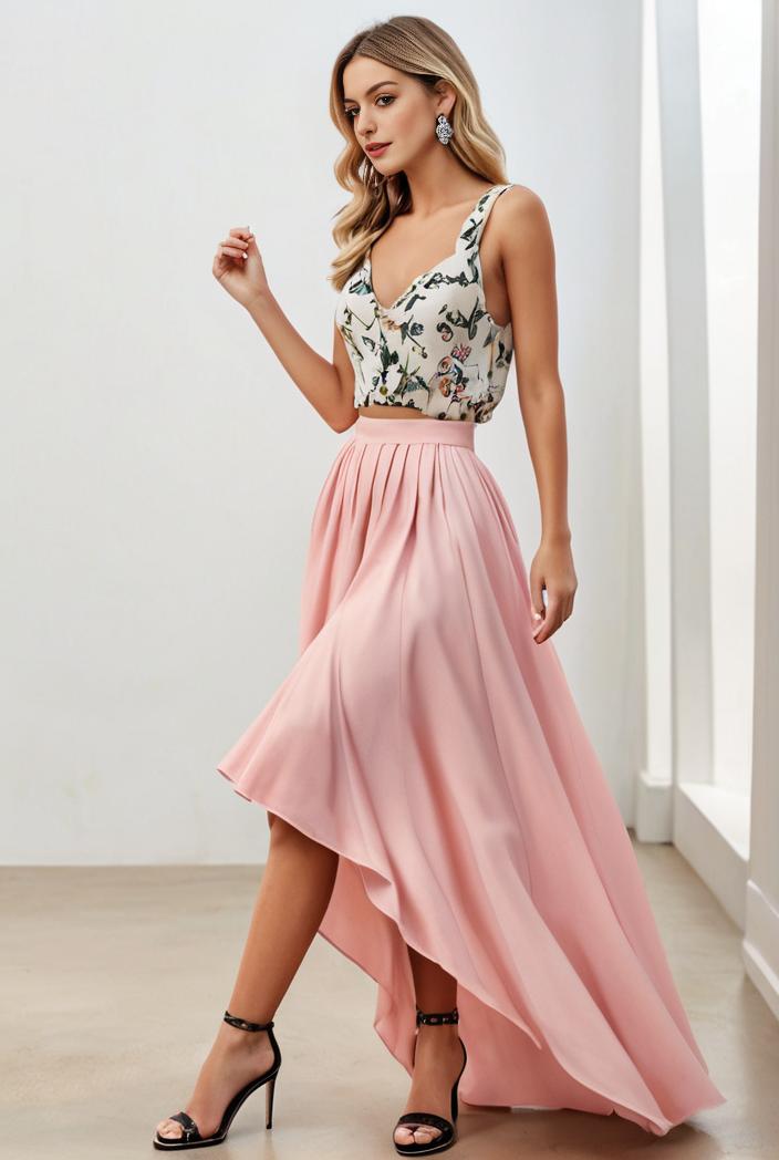 sequin bodice tulle high low evening dress with ribbon waist 109395