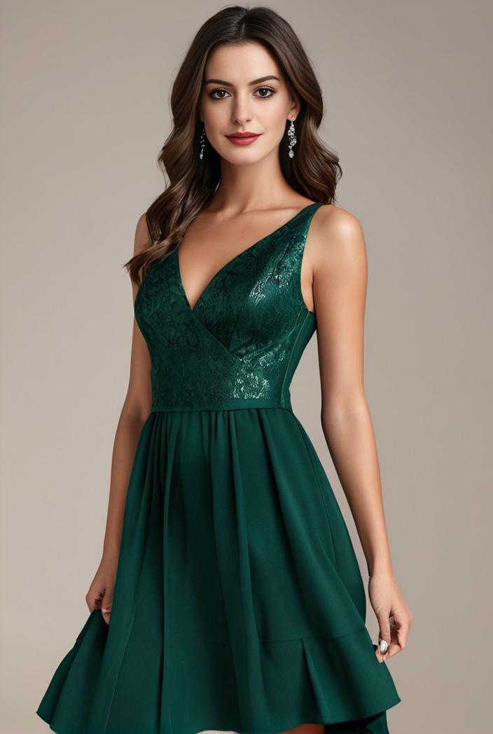 sequin bodice tulle high low evening dress with ribbon waist 109411