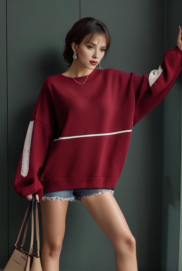 cozy letter print drop shoulder sweatshirt for women to stay stylish and warm during fall winter 105213