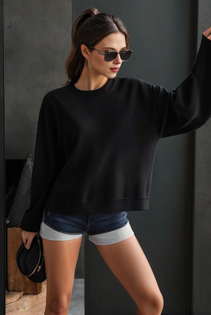 cozy letter print drop shoulder sweatshirt for women to stay stylish and warm during fall winter 105267