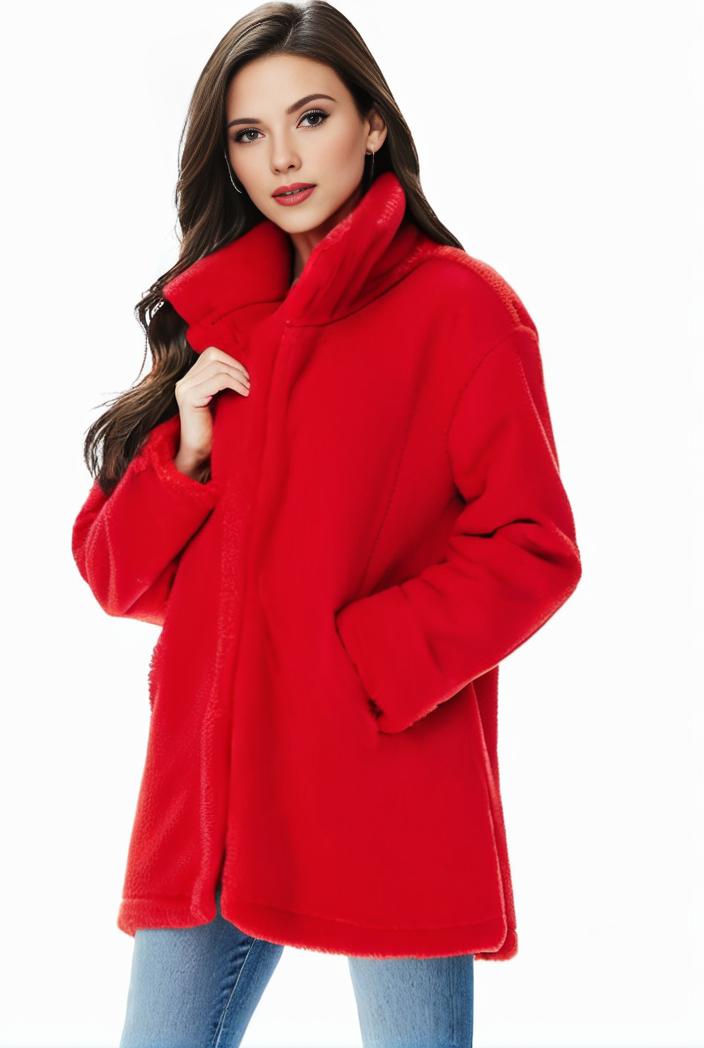 cozy winter teddy coat for women 105476