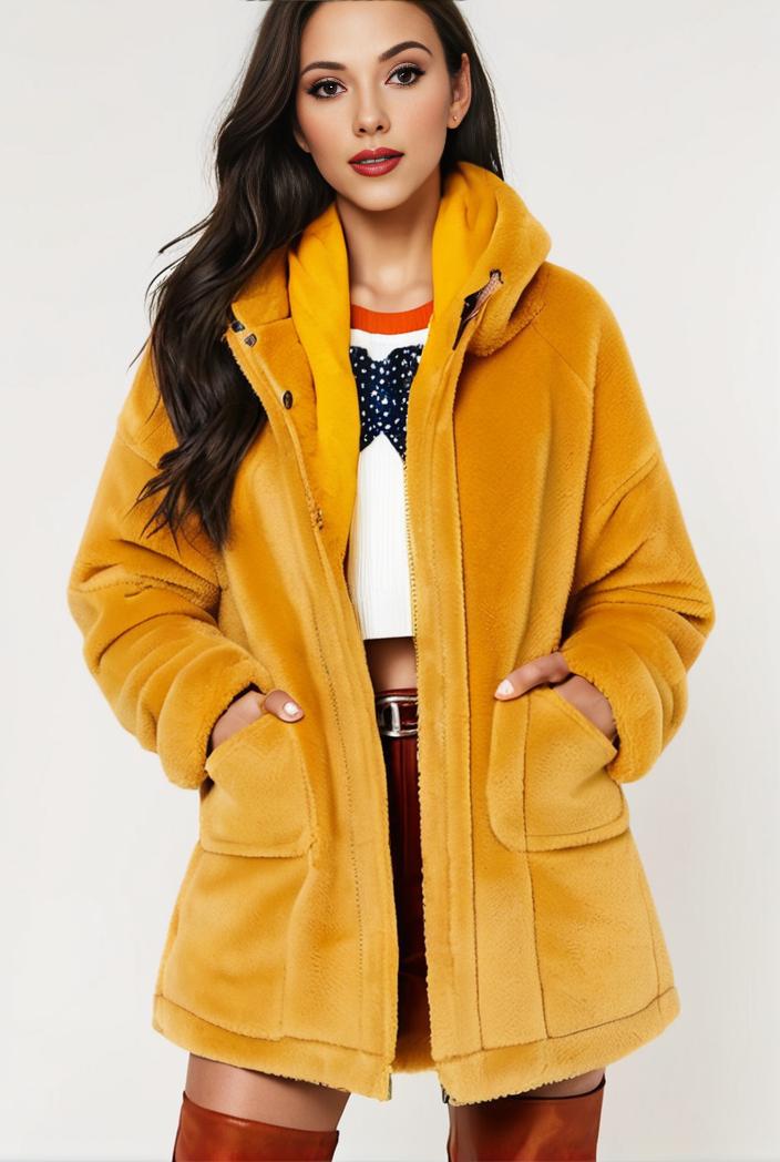 cozy winter teddy coat for women 105487