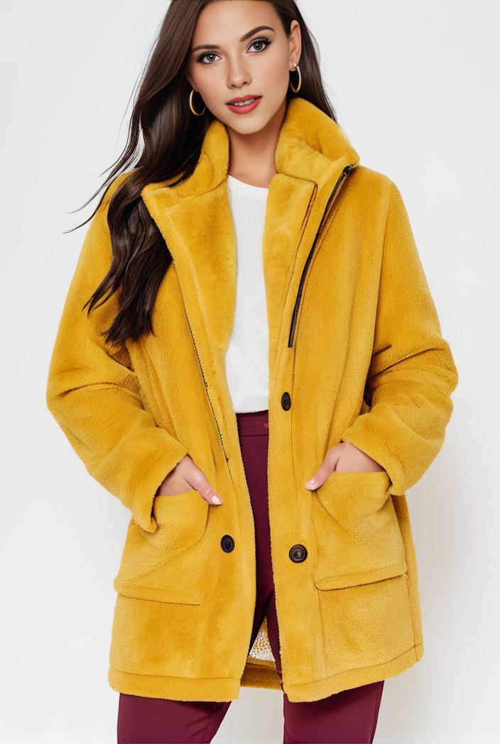 cozy winter teddy coat for women 105491