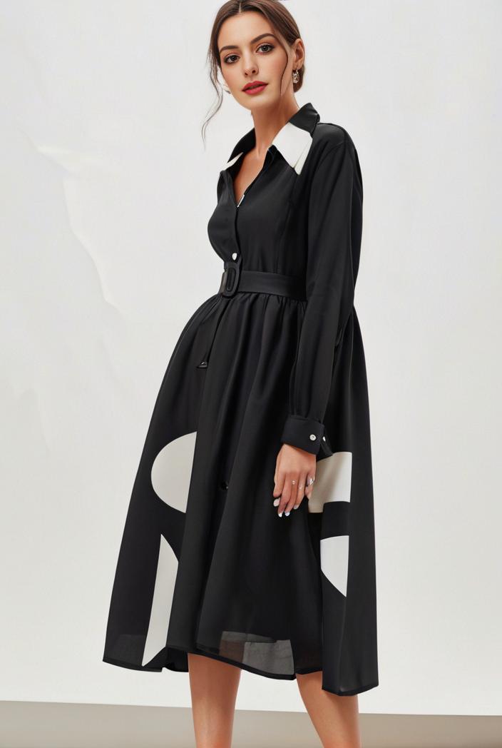 size curve dresses plus size loose elegant floral pattern stitching midi dress 111351