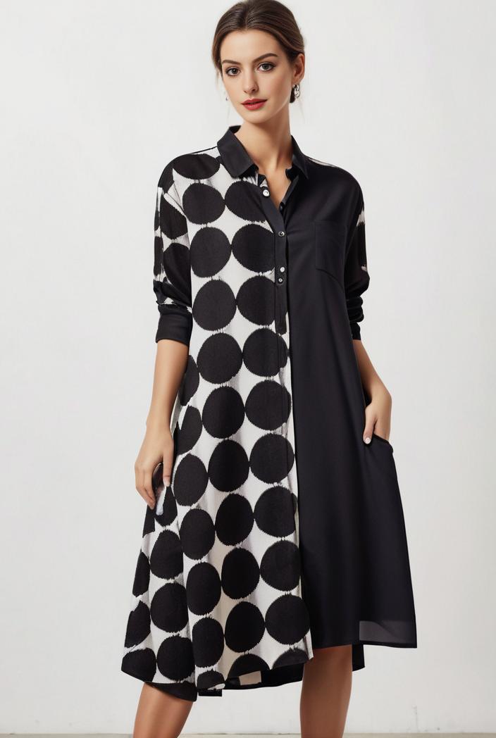 size curve dresses plus size loose elegant floral pattern stitching midi dress 111358