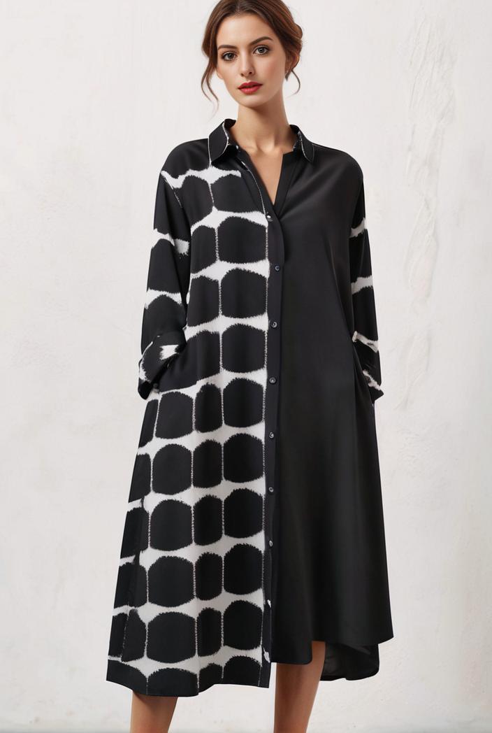 size curve dresses plus size loose elegant floral pattern stitching midi dress 111372