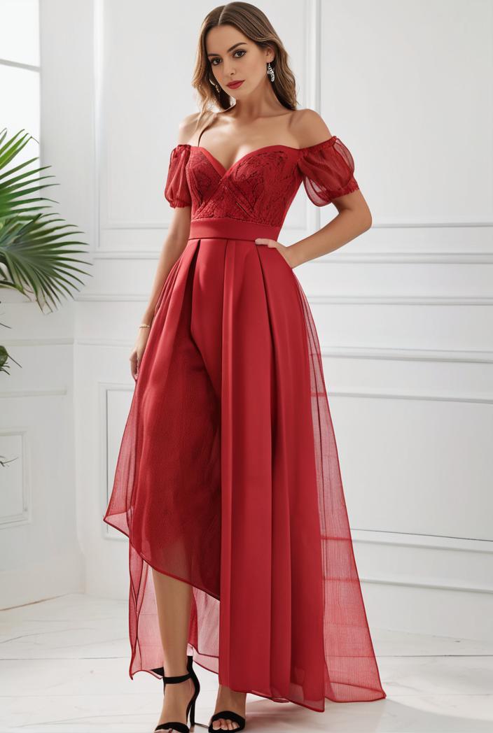 sleeveless v back tulle high low sequin appliques evening dresses 111941