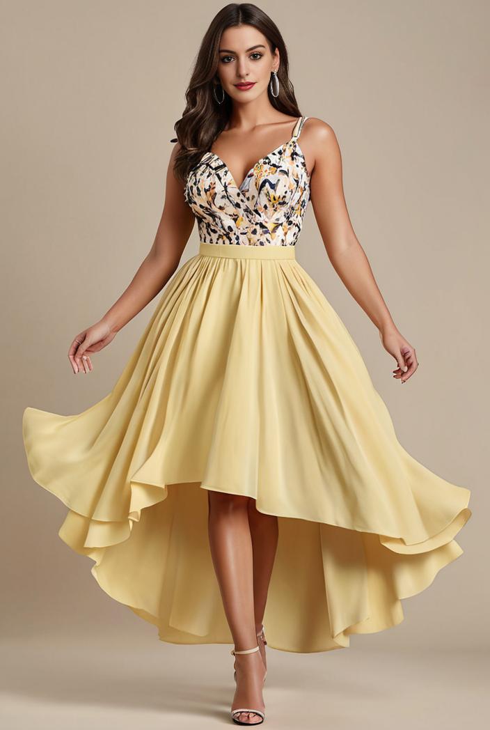 sleeveless v back tulle high low sequin appliques evening dresses 111945