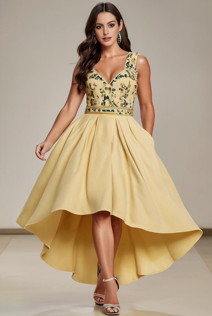 sleeveless v back tulle high low sequin appliques evening dresses 111946