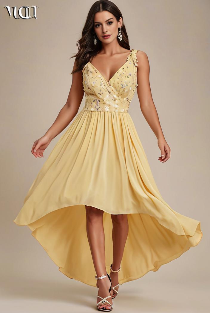 sleeveless v back tulle high low sequin appliques evening dresses 111951