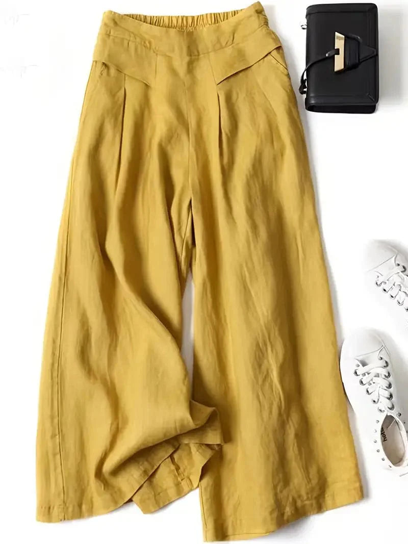 Stylish Wide Leg Trousers, Relaxed Palazzo Pants for Spring & Summer, Women's Fashion