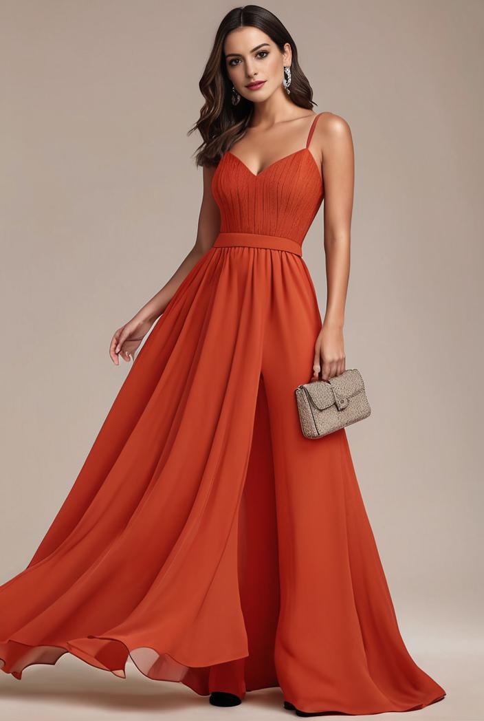 convertible chiffon lace open back spaghetti straps bridesmaid dress 116205
