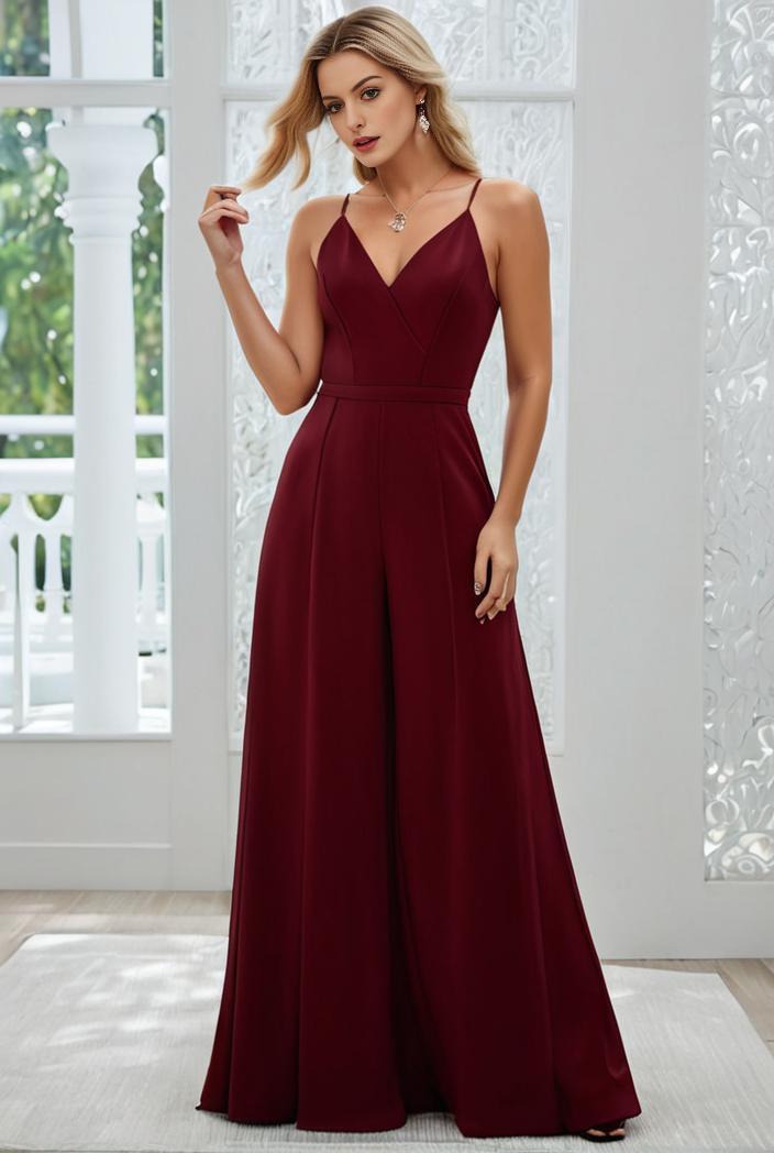 convertible chiffon lace open back spaghetti straps bridesmaid dress 116273