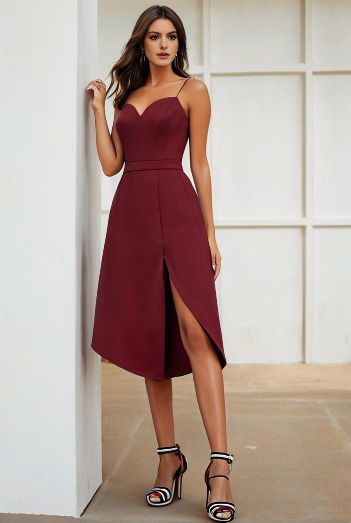 deep v neck lace chiffon bridesmaid dress with asymmetrical hem 116906