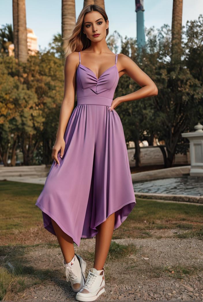 deep v neck lace chiffon bridesmaid dress with asymmetrical hem 116962
