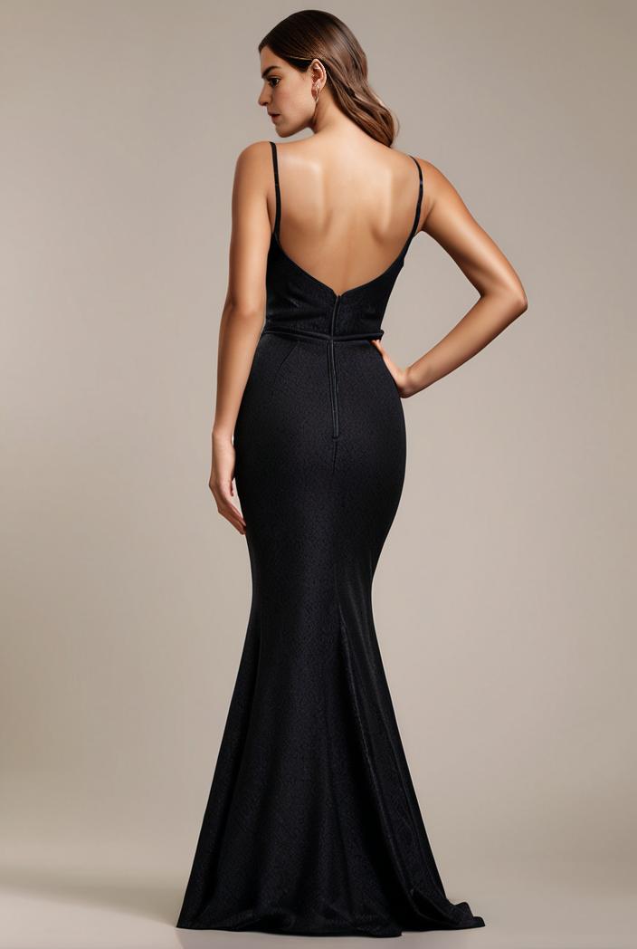 glitter spaghetti strap u veck open back bodycon stretchy evening dress 120934