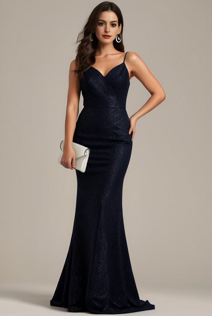 glitter spaghetti strap u veck open back bodycon stretchy evening dress 120942