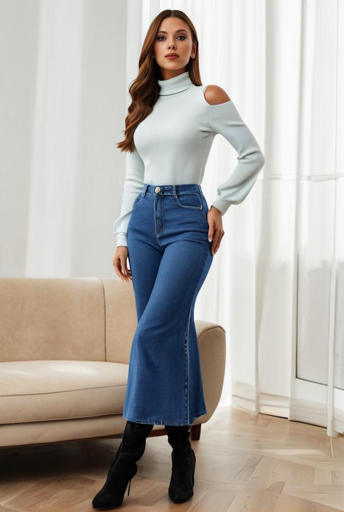 mermaid denim skirt with slant pockets stretch high waist women s denim midi skirt 117626