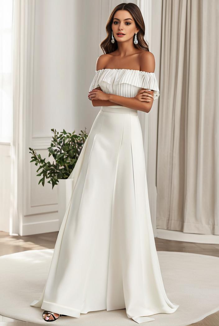 off shoulder spaghetti strap a line maternity dress 122541