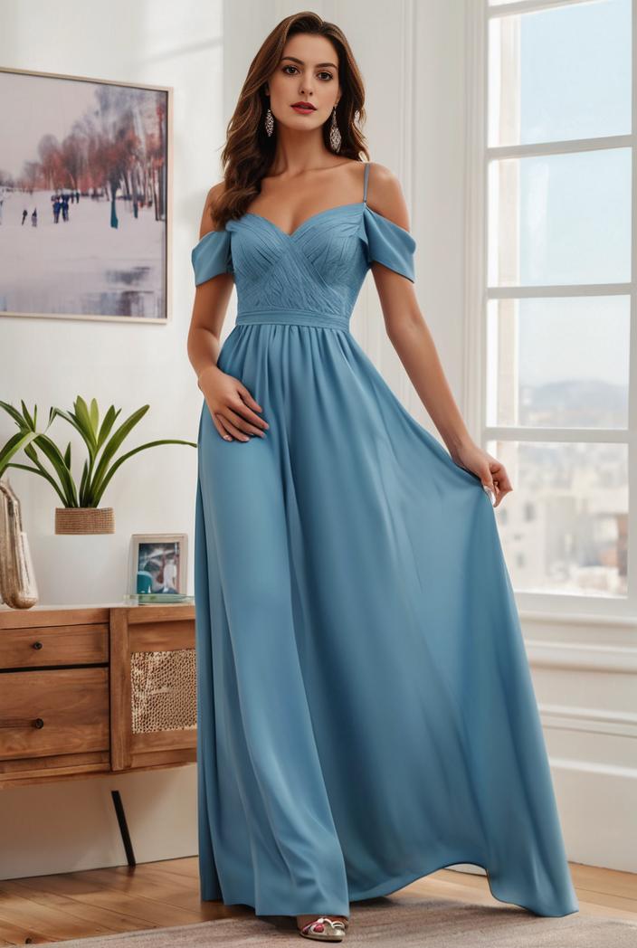 off shoulder spaghetti strap a line maternity dress 122580