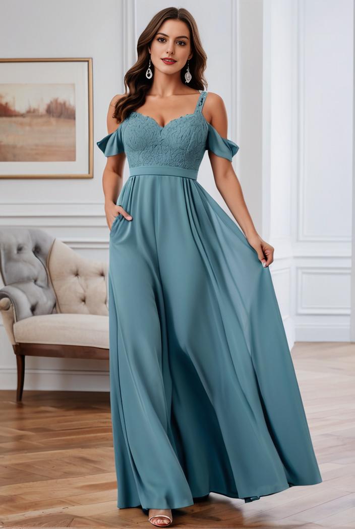 off shoulder spaghetti strap a line maternity dress 122583
