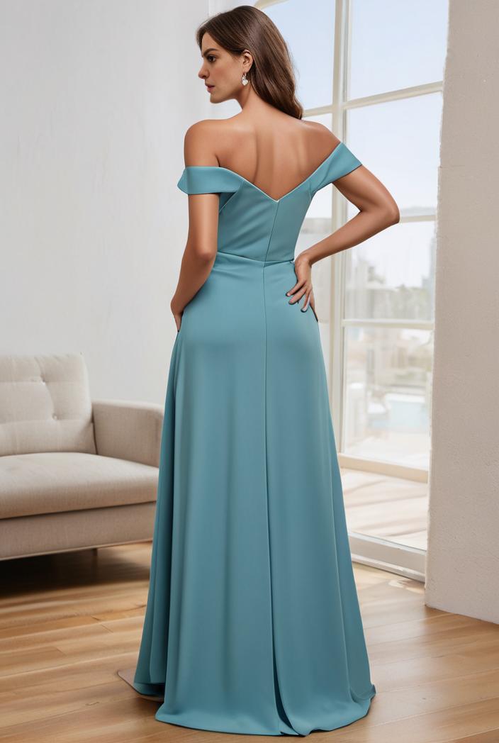 off shoulder spaghetti strap a line maternity dress 122609