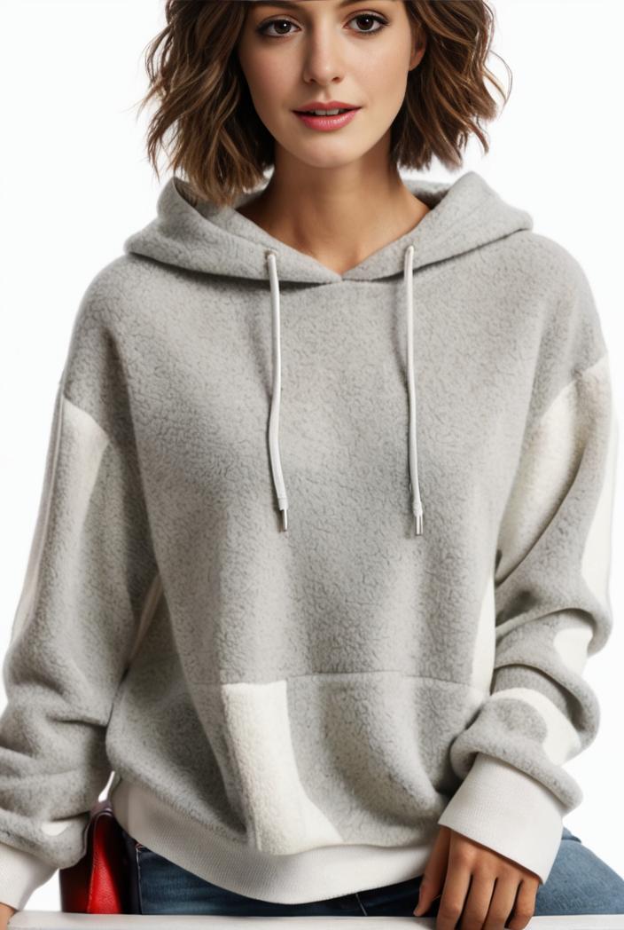 plus size casual hoodie women s plus solid ribbed long sleeve slight stretch hoodie drawstring sweatshirt 123880