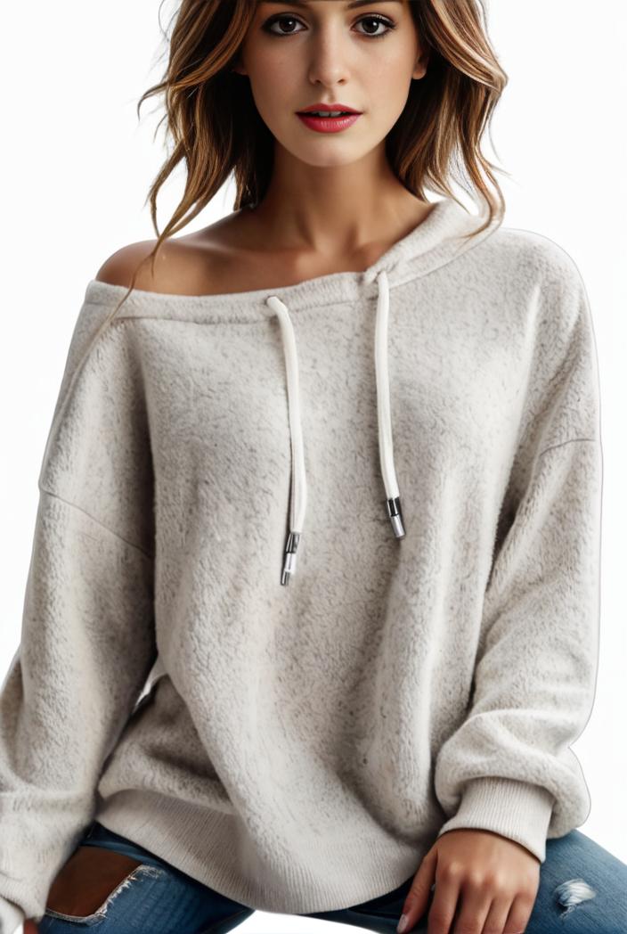 plus size casual hoodie women s plus solid ribbed long sleeve slight stretch hoodie drawstring sweatshirt 123882