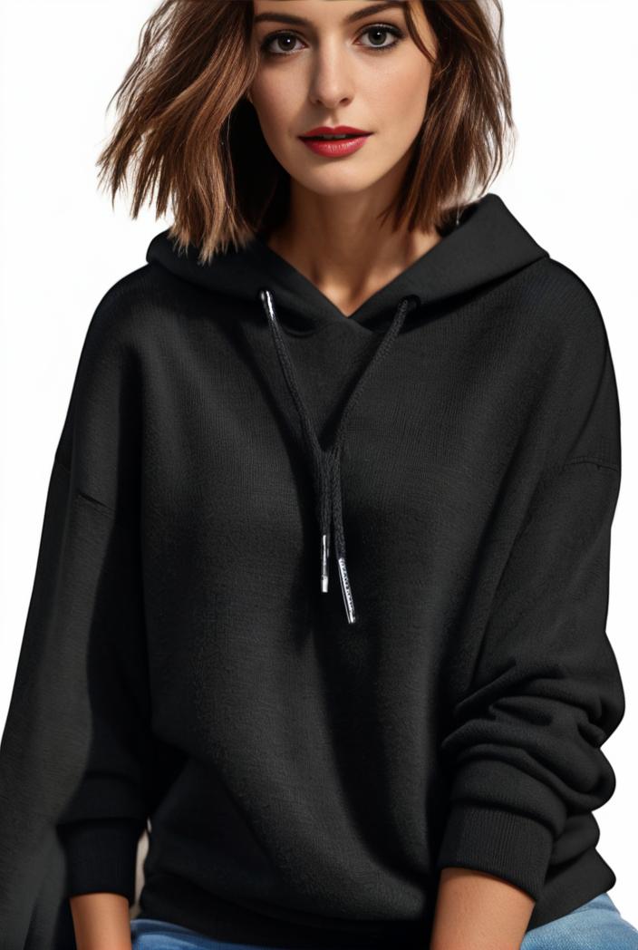 plus size casual hoodie women s plus solid ribbed long sleeve slight stretch hoodie drawstring sweatshirt 123891
